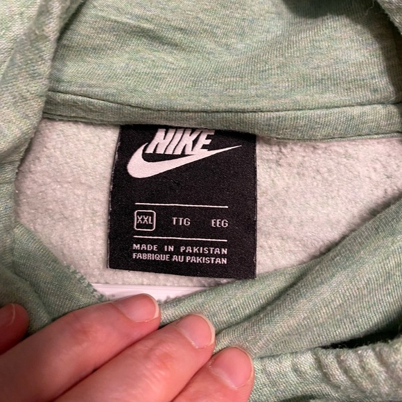 Nike Green Cowl Neck Fleece Hoodie XXL - Picture 4 of 6
